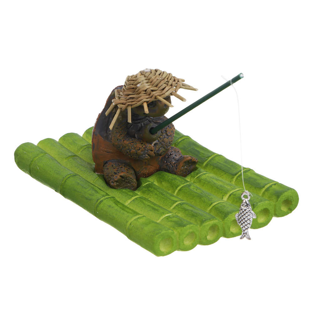 Фигурка для украшения пруда "Черепаха" тм INBLOOM, 11,5 см, ПВХ, полистоун, арт.№ 171-032