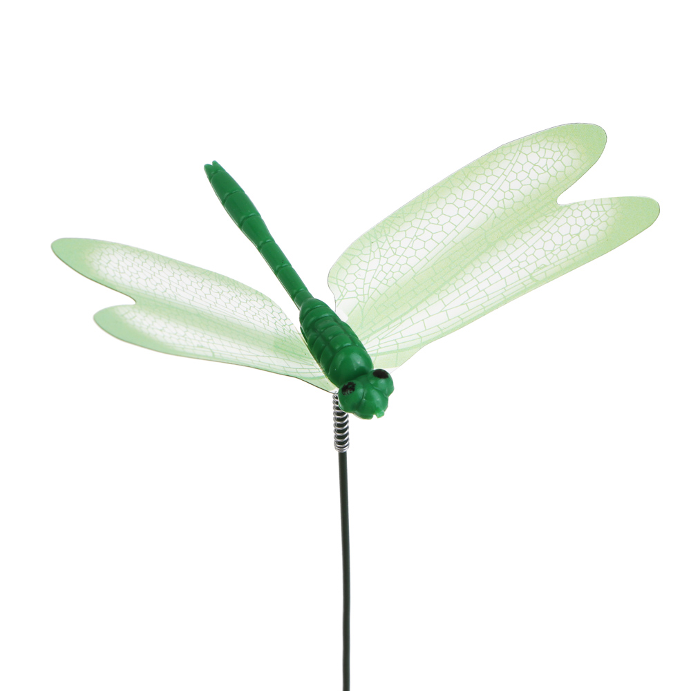 Фигурка на стержне "Стрекоза" тм INBLOOM, 5х9х25см, ПВХ, металл, арт.№ 153-196