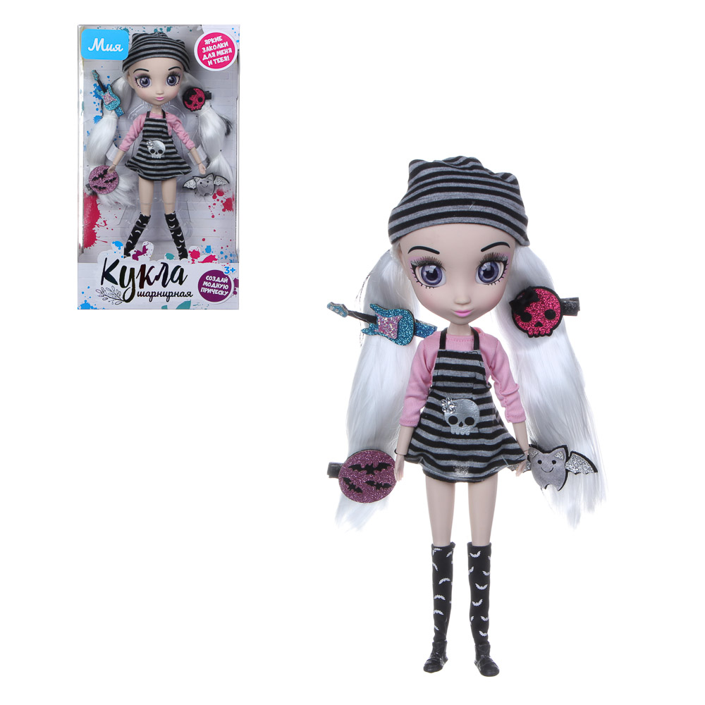 ИГРОЛЕНД Кукла шарнирная с аксессуарами, 33см, PVC, 5пр,  20х38х10 см, арт.№ 267-884