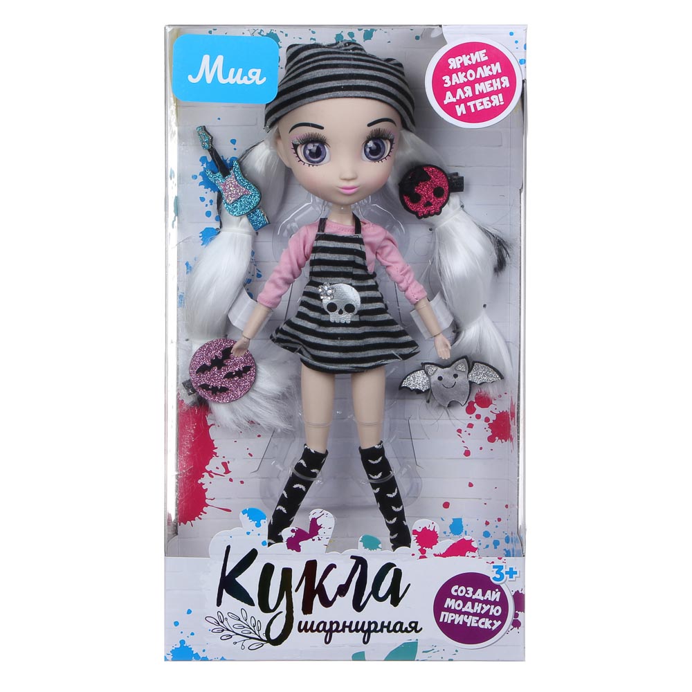 ИГРОЛЕНД Кукла шарнирная с аксессуарами, 33см, PVC, 5пр,  20х38х10 см, арт.№ 267-884