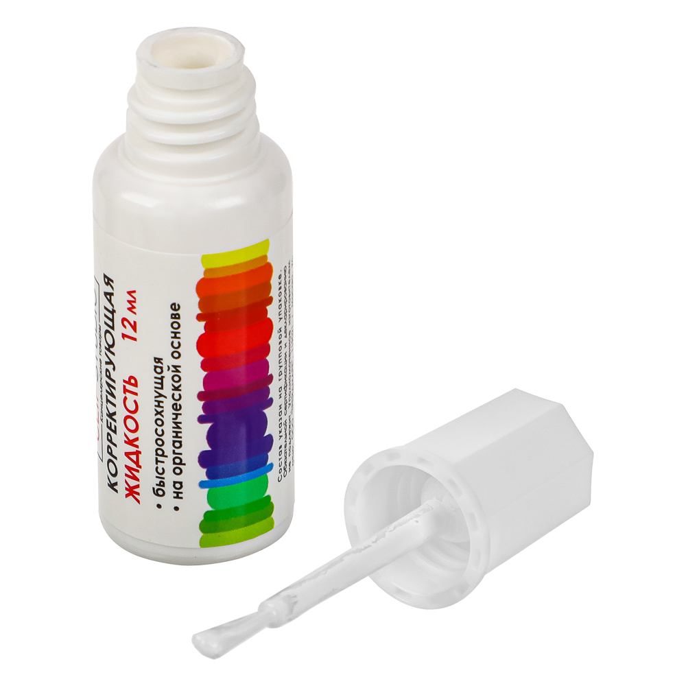 Корректирующая жидкость ClipStudio в бутылочке с кисточкой 12-15 мл, органическая основа, арт.№ 526-508