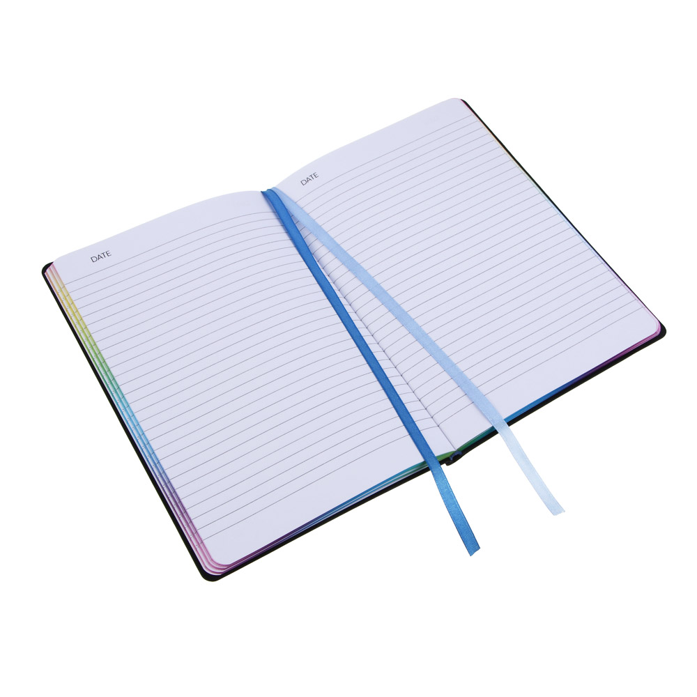 Бизнес-блокнот BY РСГ "КАВАЙ" А5, 192 страницы, гибкая обложка, искусственная кожа с печатью, цветной срез, резинка, 2 закладки, арт.№ 801-048