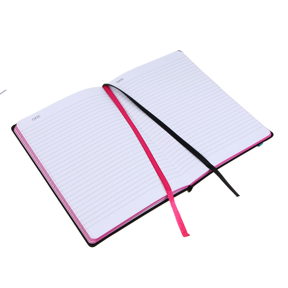 Бизнес-блокнот "АНИМЕ 1" А5, 192 страницы, гибкая обложка искусственная кожа, цветной срез, резинка, 2 закладки, арт.№ 572-279