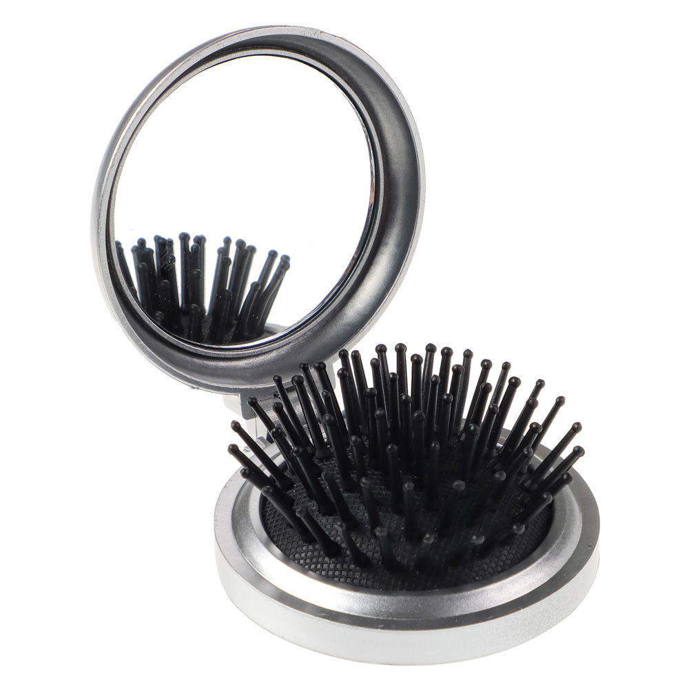 ЮНИLOOK Расческа складная с зеркалом Дорожная, пластик, 6,5см, 4 цвета, P-01, арт.№ 301-187