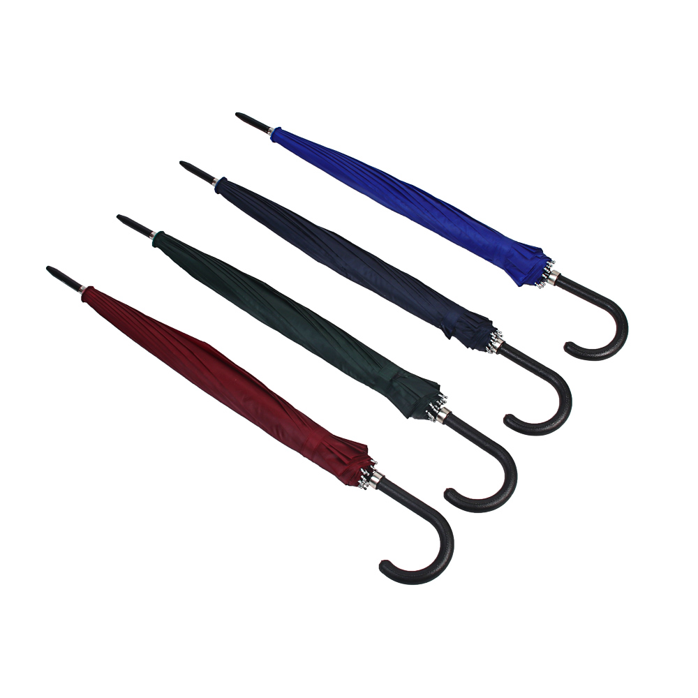 Зонт-трость универсальный, диаметр 98см, 16 спиц, металл, полиэстер, 4 цвета, арт.№ 302-412