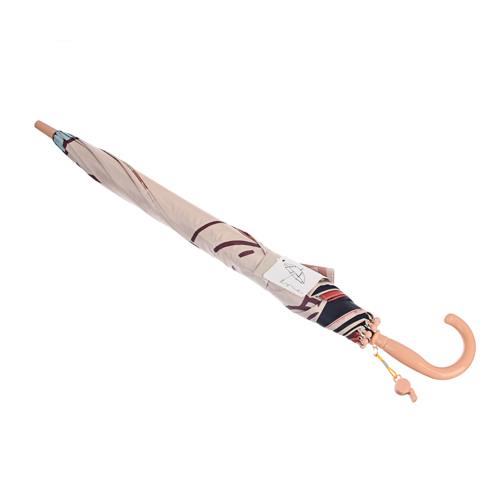 Зонт-трость детский, диаметр 96 см, 8 спиц, металл, пластик, PG, 3 дизайна, арт.№ 302-413