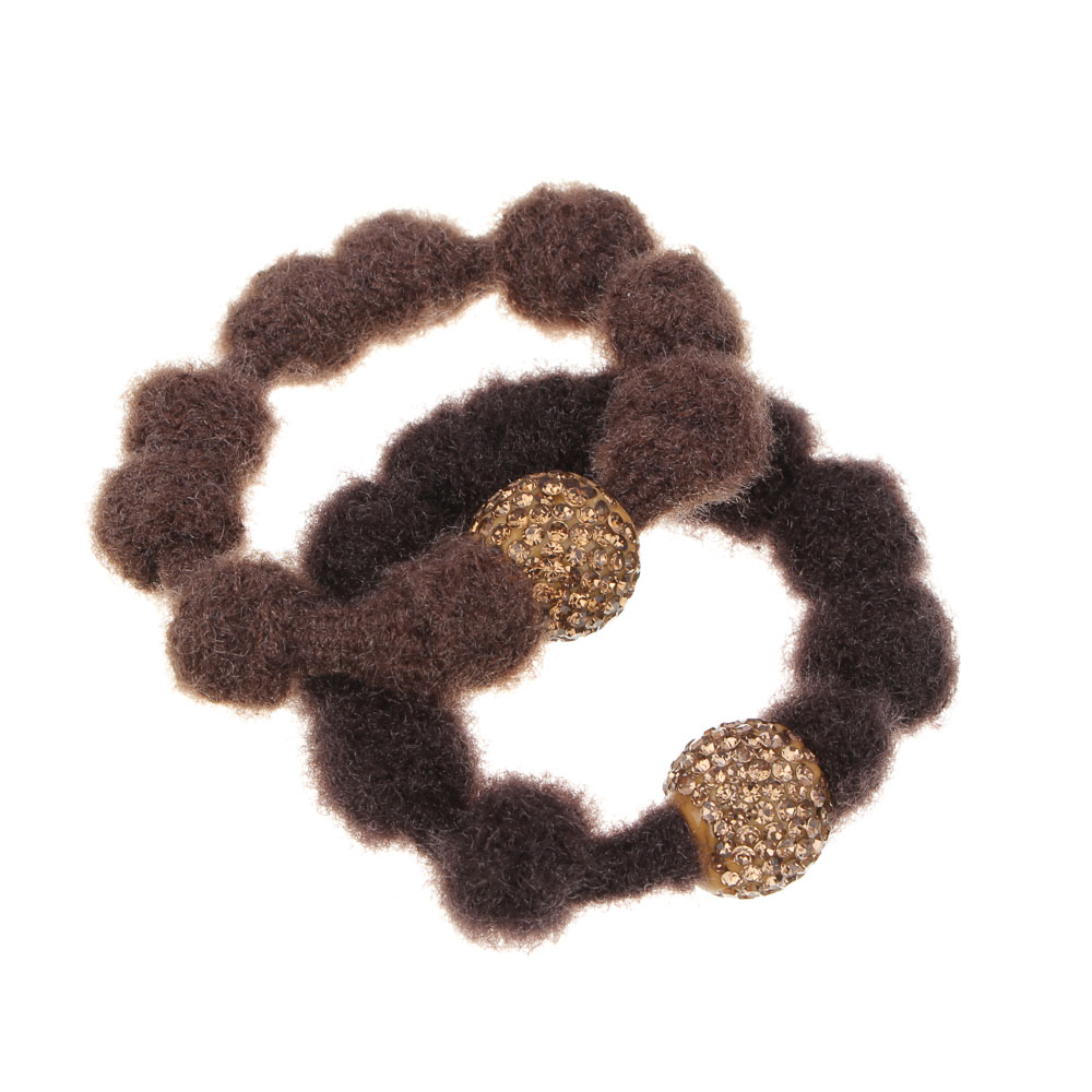 ЮНИLOOK Резинки для волос 2 шт, d6,5см, полиэстер, пластик, 4 цветовых сочетания, ACS-121, арт.№ 322-066