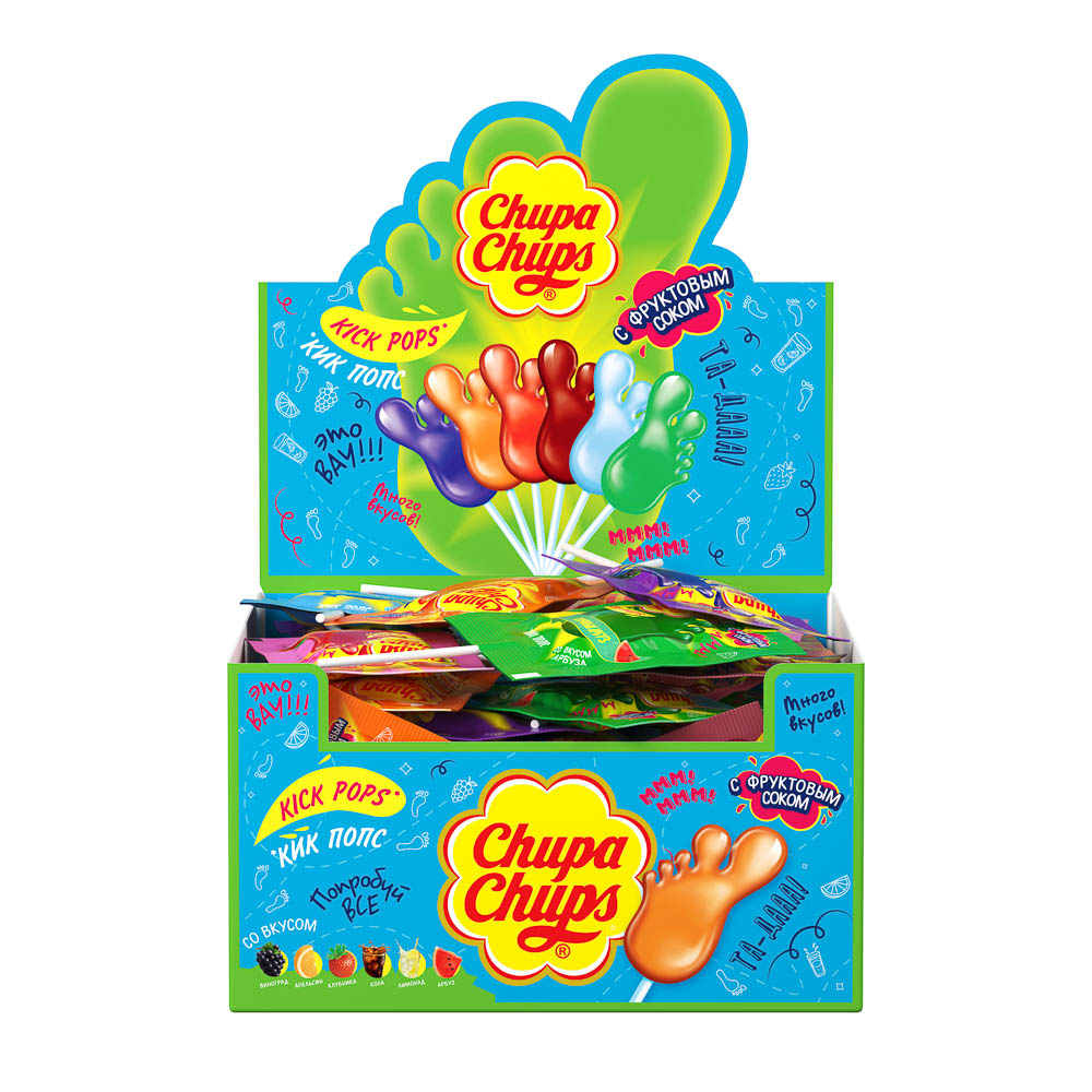 Карамель Chupa Chups Kick Pops, 9 г, арт.№ 347-594