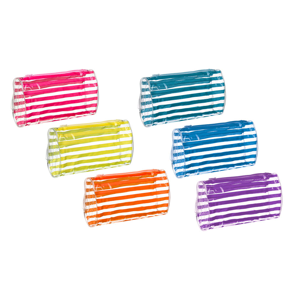 ЮL Косметичка банная "Полоски", ПВХ, 22х12,5х5,5см, 3-6 цветов, арт.№ 310-165