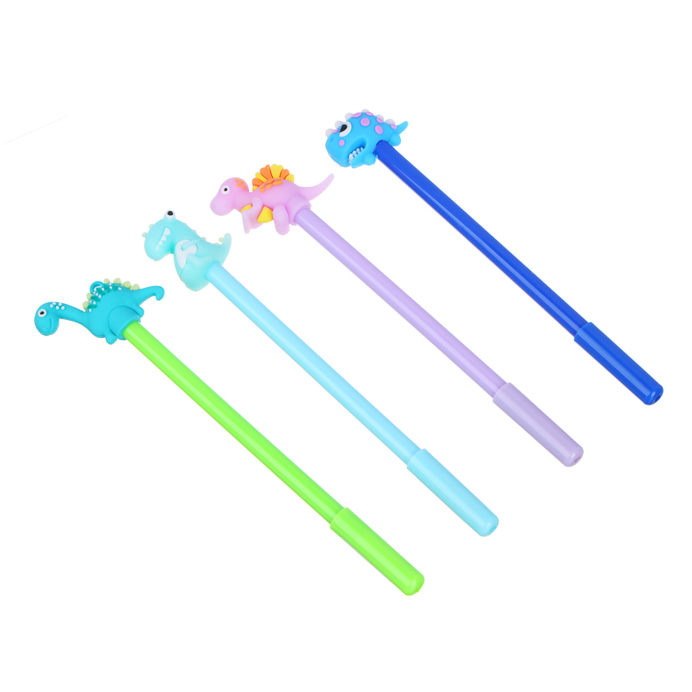 Ручка шариковая синяя в форме динозавриков, корпус 17,5 см, 4 дизайна, арт.№ 591-007