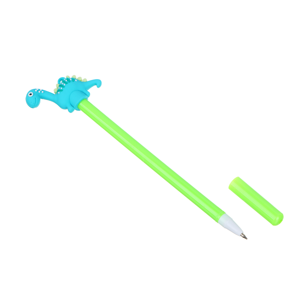 Ручка шариковая синяя в форме динозавриков, корпус 17,5 см, 4 дизайна, арт.№ 591-007