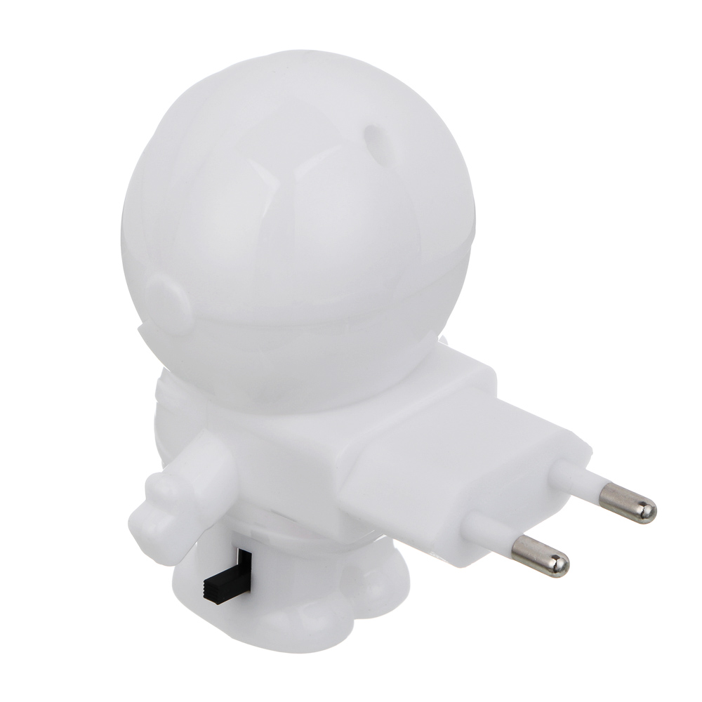 Светильник-ночник в розетку BY Космонавт светодиодный, 1Вт, 9см, 230В, пластик, белый, арт.№ 417-189