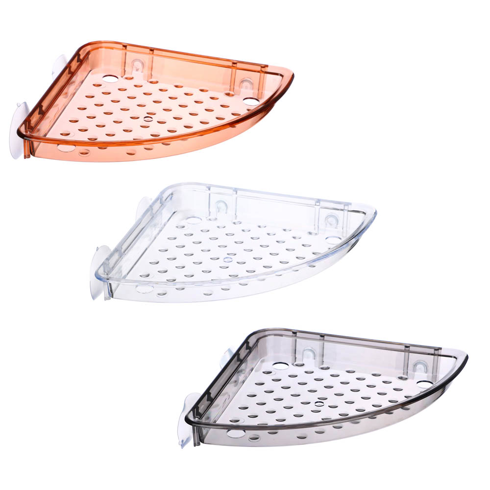 VETTA Держатель угловой для банных принадлежностей на присосках, ПС, 18x25,5x3см, 3 цвета, арт.№ 478-046