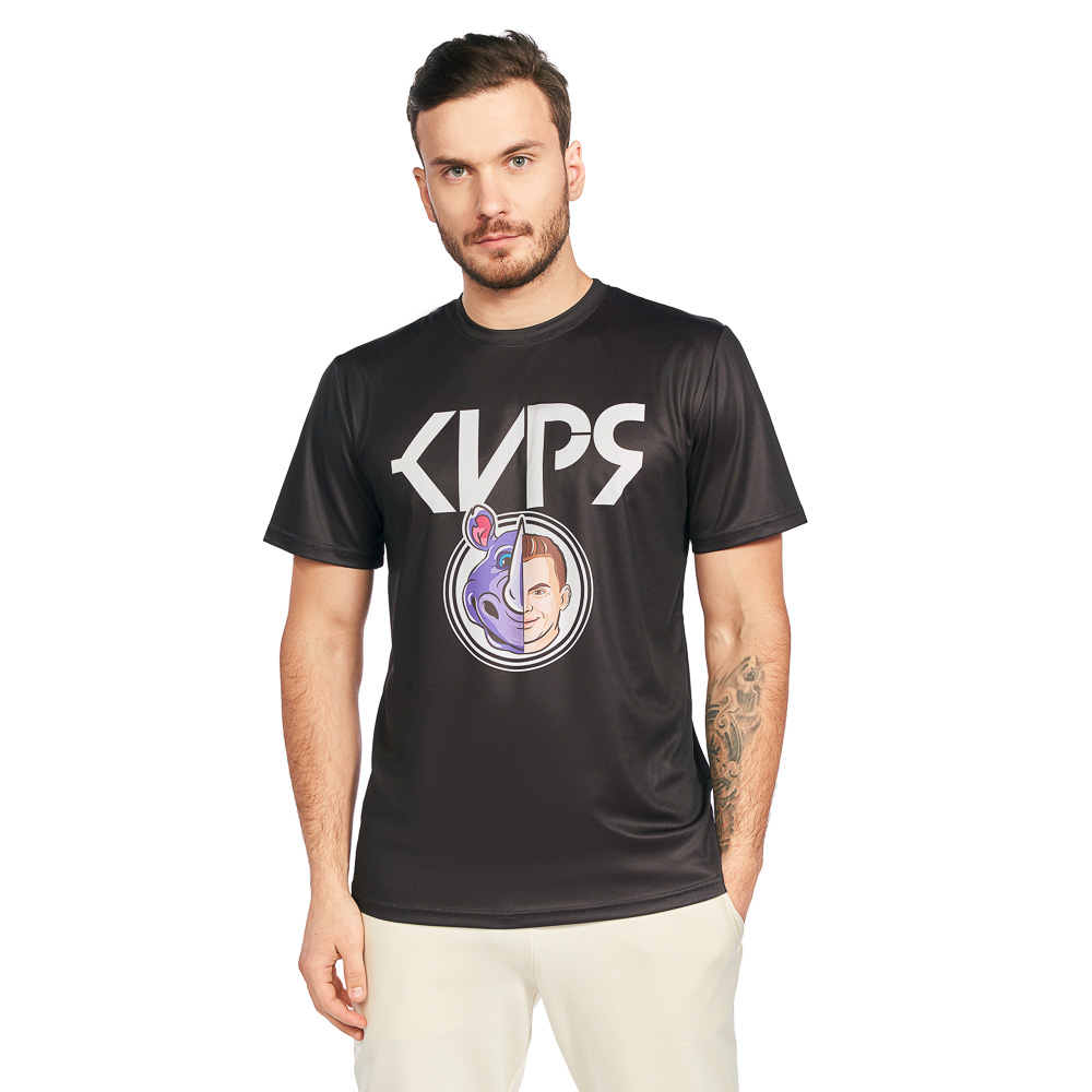 Футболка спортивная для взрослых «КИРЯ», размер L, 100% полиэстер, носорог, арт.№ 006-074