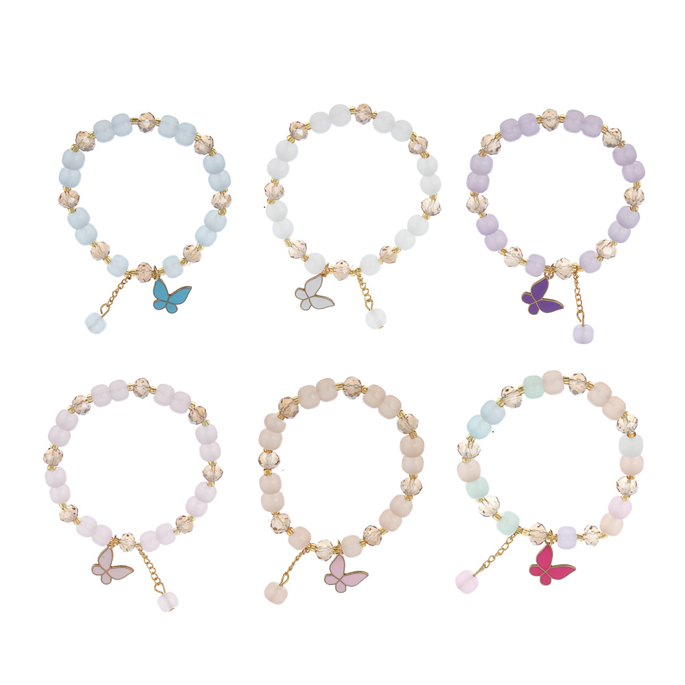 ЮНИLOOK Браслет с декором, d7см, d бусин 0,8мм, 6 цветов, стекло, #2, арт.№ 316-379