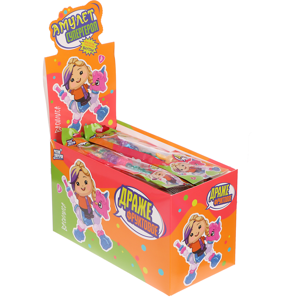 BY Русские Супергерои Драже фруктовое с браслетом 2 гр., арт.№ 347-215