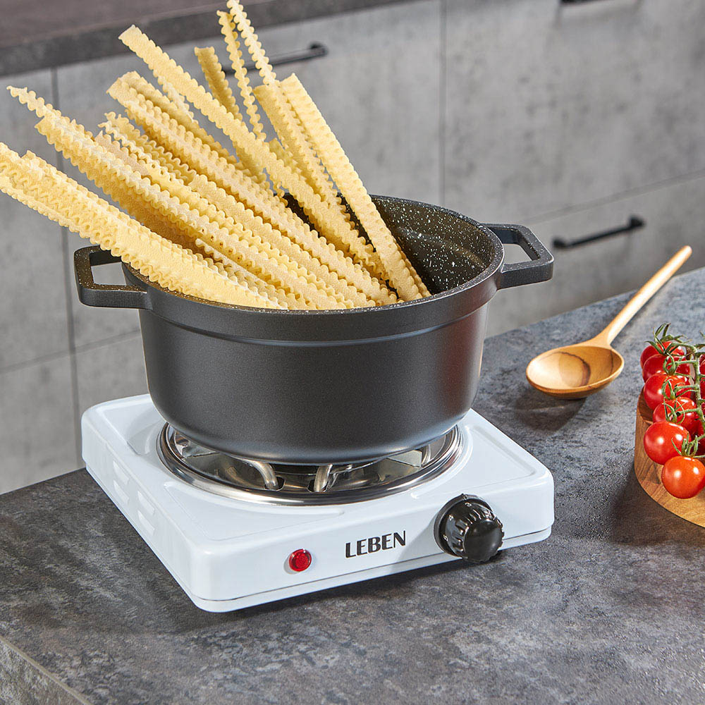 LEBEN Плитка электрическая одноконфорочная 1000Вт нагр. эл. спираль d14см, арт.№ 475-039