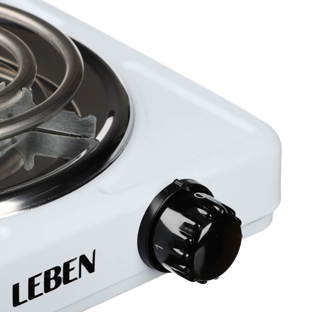 LEBEN Плитка электрическая одноконфорочная 1000Вт нагр. эл. спираль d14см, арт.№ 475-039