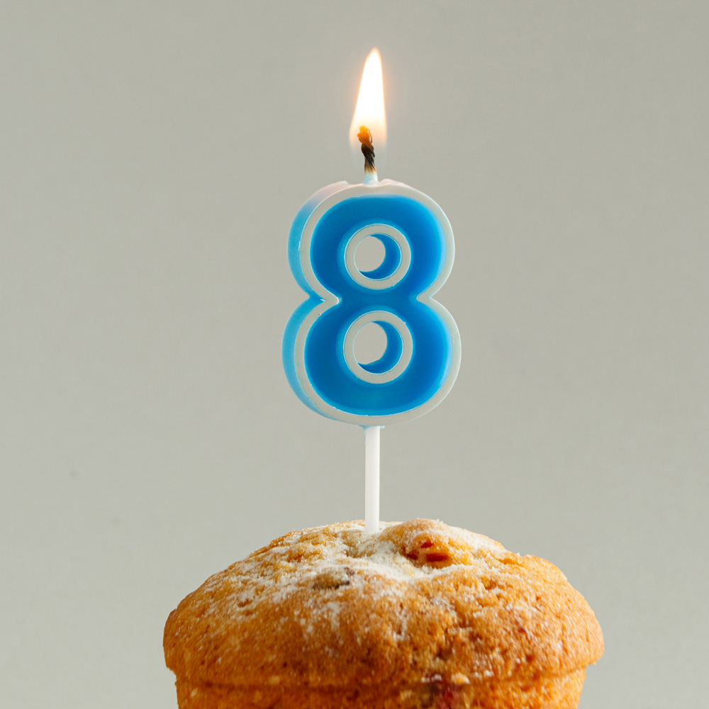 Свеча для торта в форме цифр тм Fntastic, парафин (0-9), арт.№ 506-205