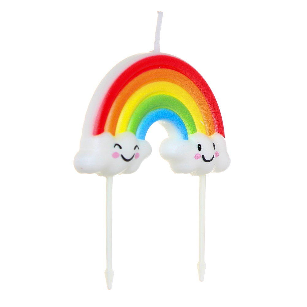 FNtastic Свеча для торта, радуга, 8 см, 11 см, парафин, арт.№ 506-203