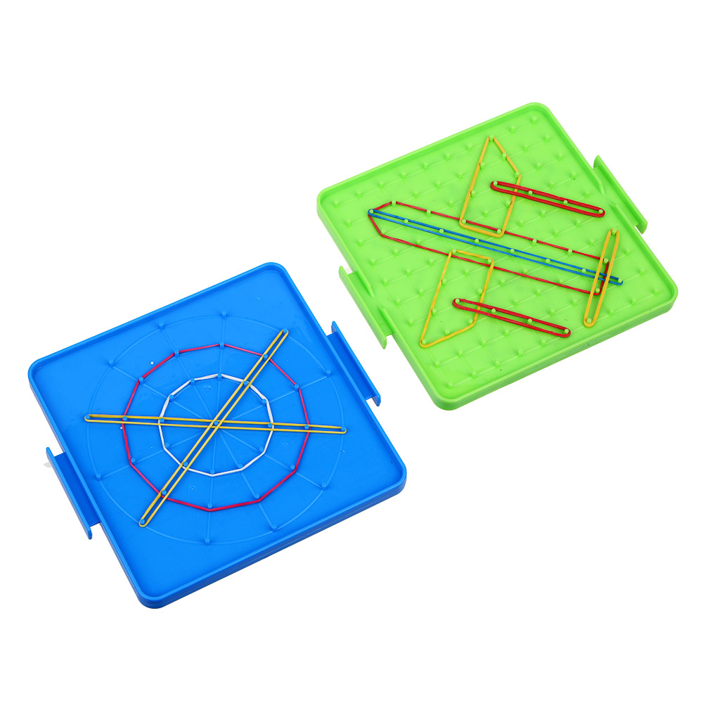 BY Развивающий планшет "Геоборд", 16х17,5 см, PP, картон, бумага, резина, 4 цвета, арт.№ 280-015