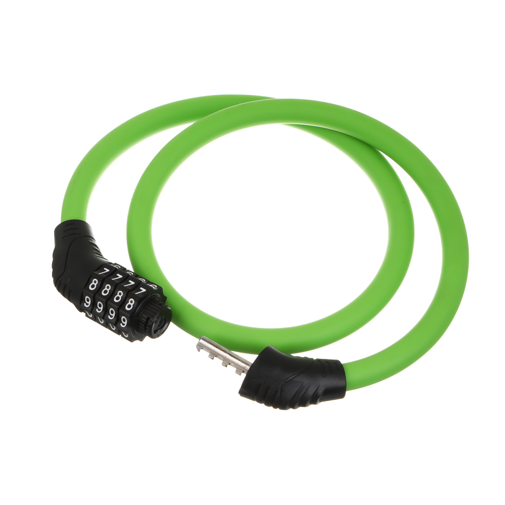 Замок велосипедный тм BY SPORT, противоугонный, тросовый, кодовый, 800х12мм, металл, пластик, 2 цв, арт.№ 468-111