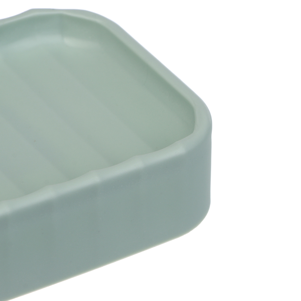 Мыльница тм VETTA Сидней, пластик, PP, оливковый, 11,4x7,3x2,8см, арт.№ 463-576