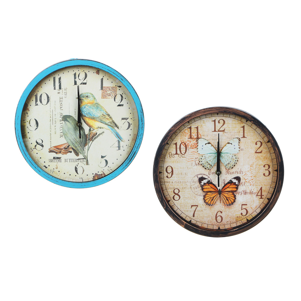 LADECOR CHRONO Часы настенные с рисунком, d30см, 1хАА, пластик, 2 вида, арт.№ 581-733