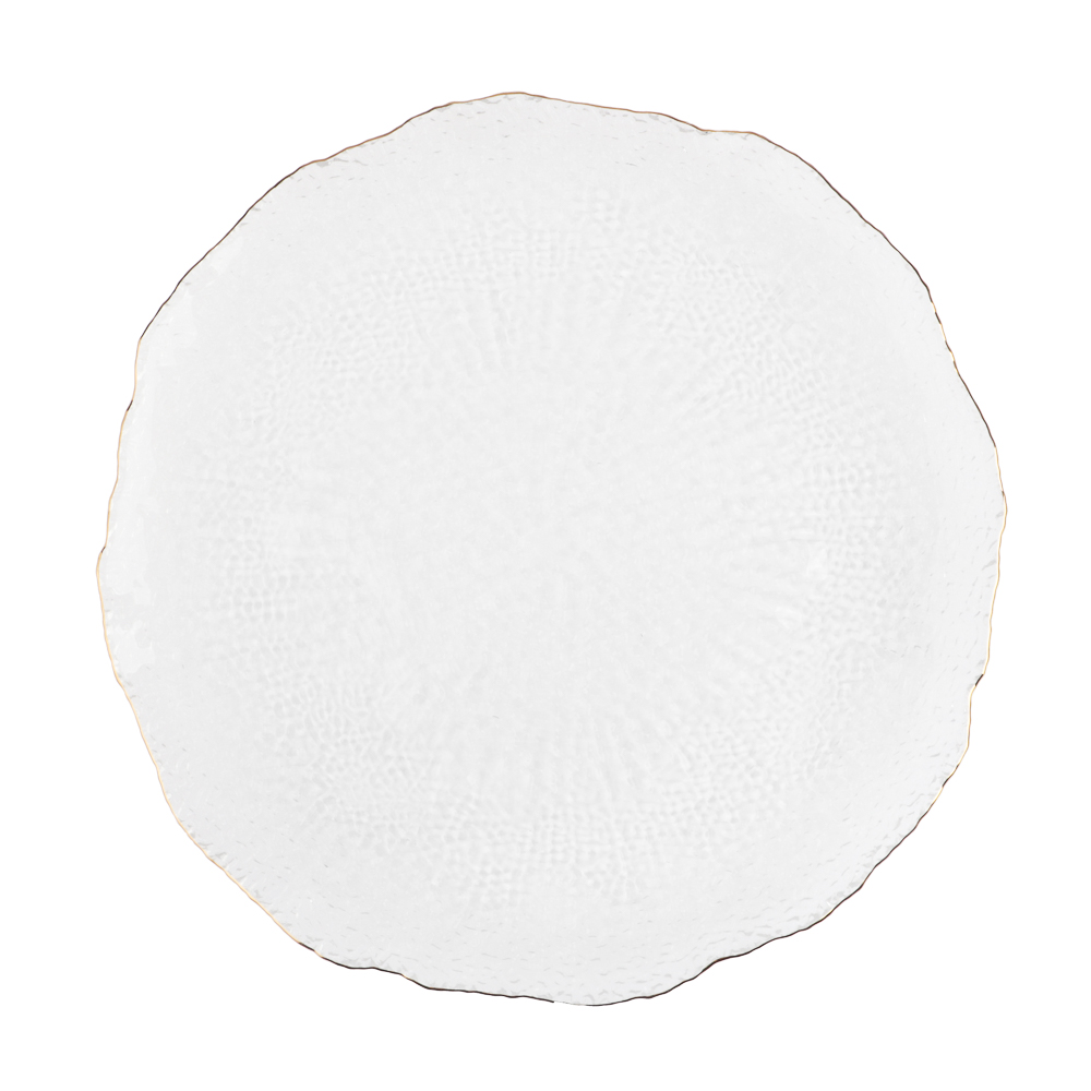 MILLIMI Винтаж Тарелка подстановочная 26см, стекло, золото, арт.№ 820-670