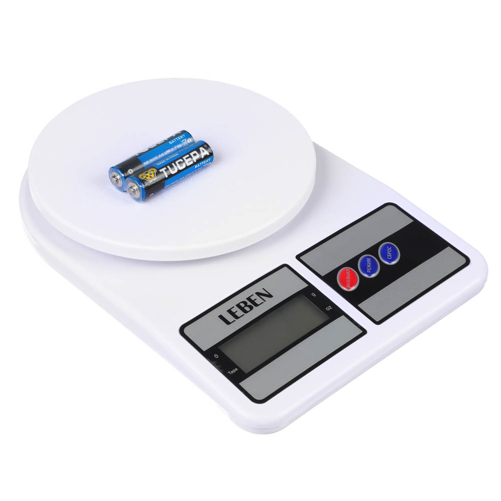 LEBEN Весы кухонные электронные, пластик (точн. измер. 1 гр.), арт.№ 268-056
