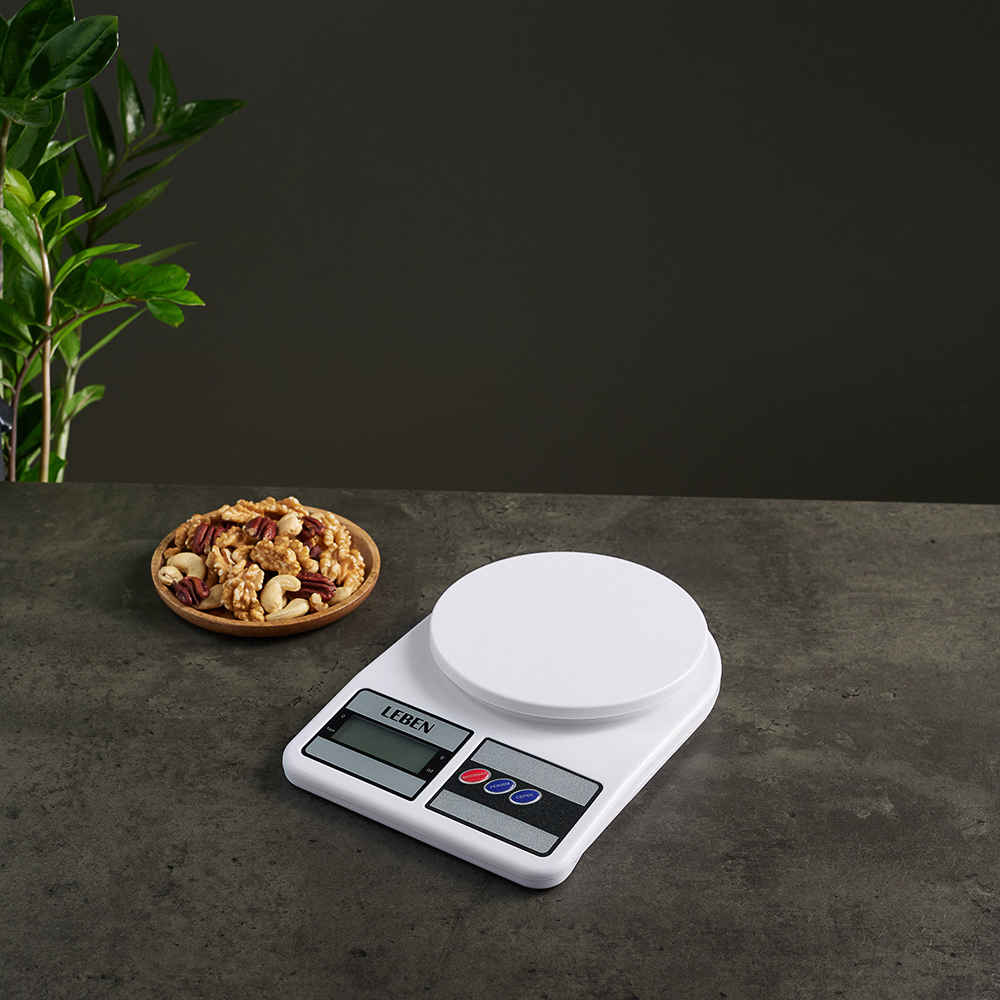 LEBEN Весы кухонные электронные, пластик (точн. измер. 1 гр.), арт.№ 268-056