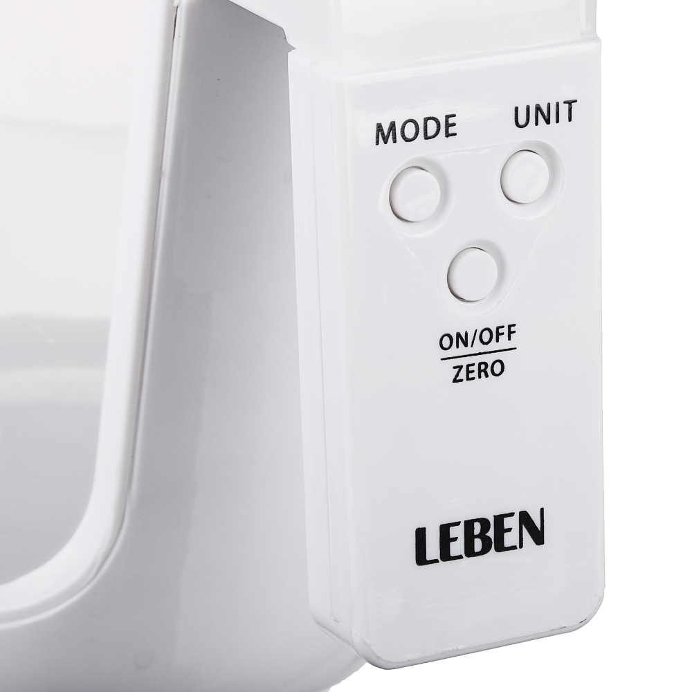 LEBEN Весы кухонные электронные, кувшин 1 л, макс.нагрузка до 5кг (точн. измер. 1 гр), LCD-дисплей, арт.№ 268-048