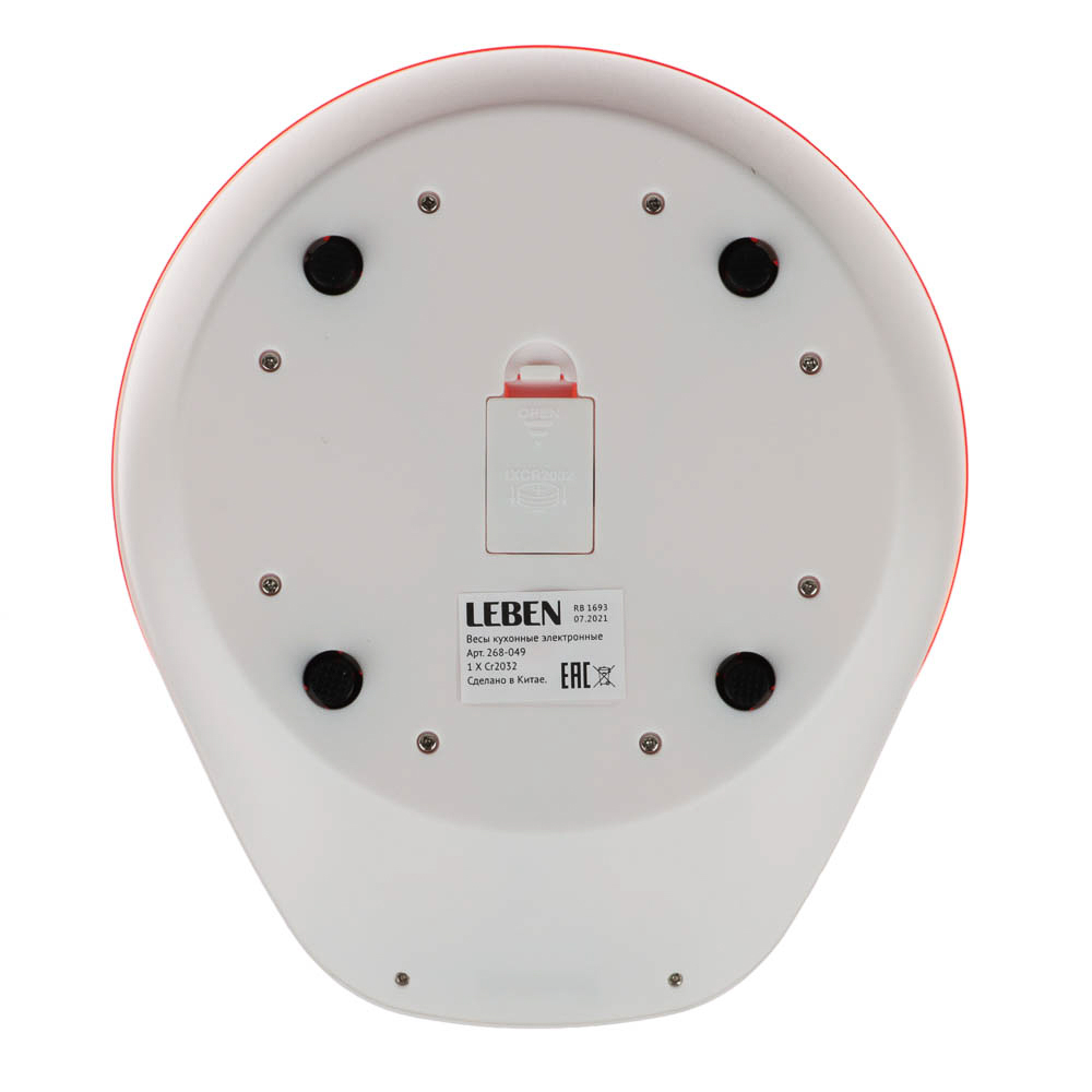 LEBEN Весы кухонные электронные c чашей, макс.нагрузка до 5кг (точн. измер. 1 гр), арт.№ 268-049