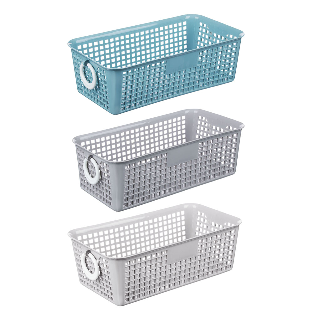 VETTA Блок для хранения мелочей "Корзина", 20x11x7см, пластик, 3 цвета, арт.№ 444-212