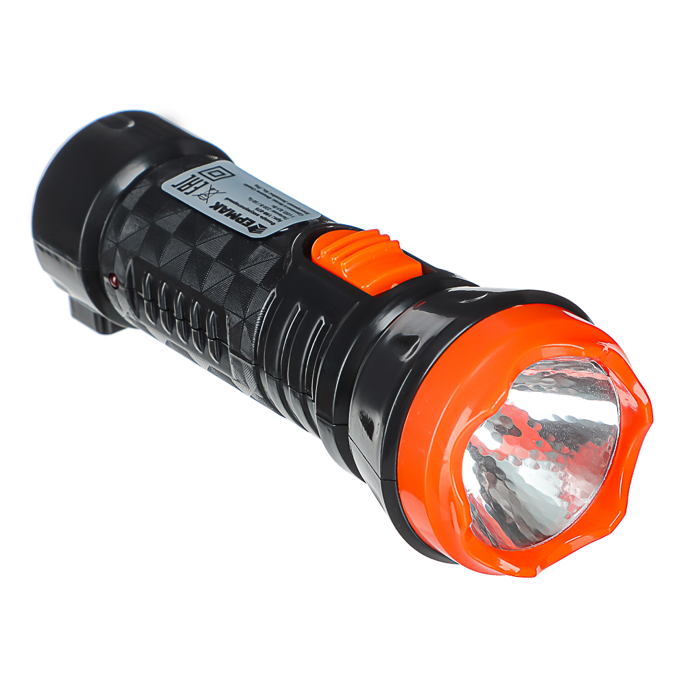 Фонарь ручной тм ЕРМАК, аккумуляторный, 1х0,5 Вт LED, вилка 220В, пластик, 12,3x4,3см, арт.№ 198-075