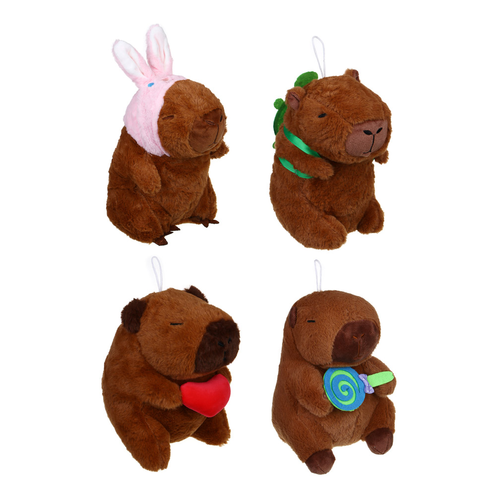 ИГРОЛЕНД Игрушка мягкая "Капибара", 20 см, полиэстер, 4 вида, арт.№ 264-145