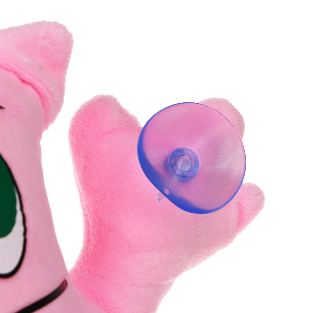 ЕРМАК Игрушка мягкая на присосках для авто "Кот Саймон" с надписью "Понять и простить" 20см, розовый, арт.№ 732-136