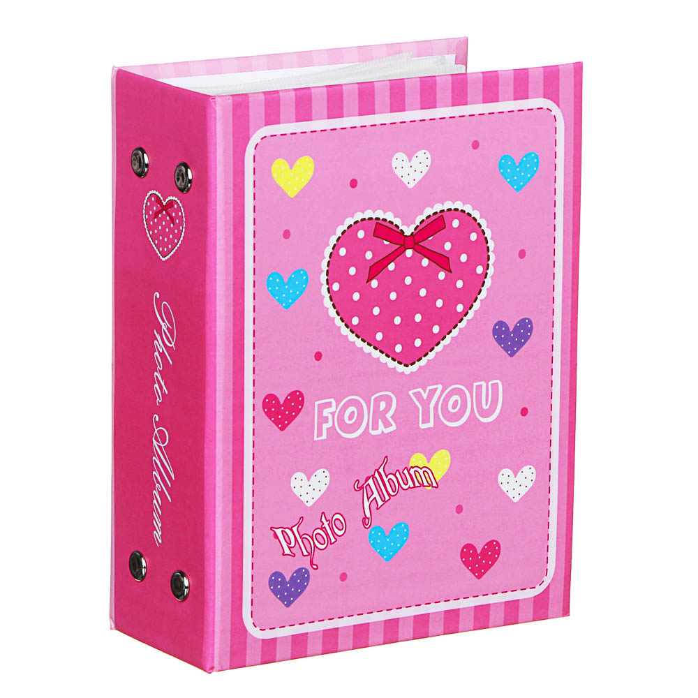 Фотоальбом на 96 фото, 16,5х12,5см, 10х15см, PP, картон, 14 дизайнов, арт.№ 401-020
