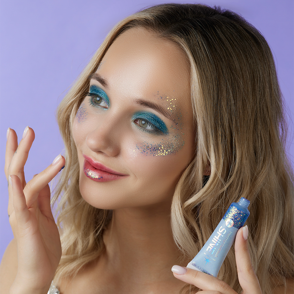 ЮНИLOOK Шайн Глиттер гелевый, 16г, тон 02, лавандовый, арт.№ 330-002