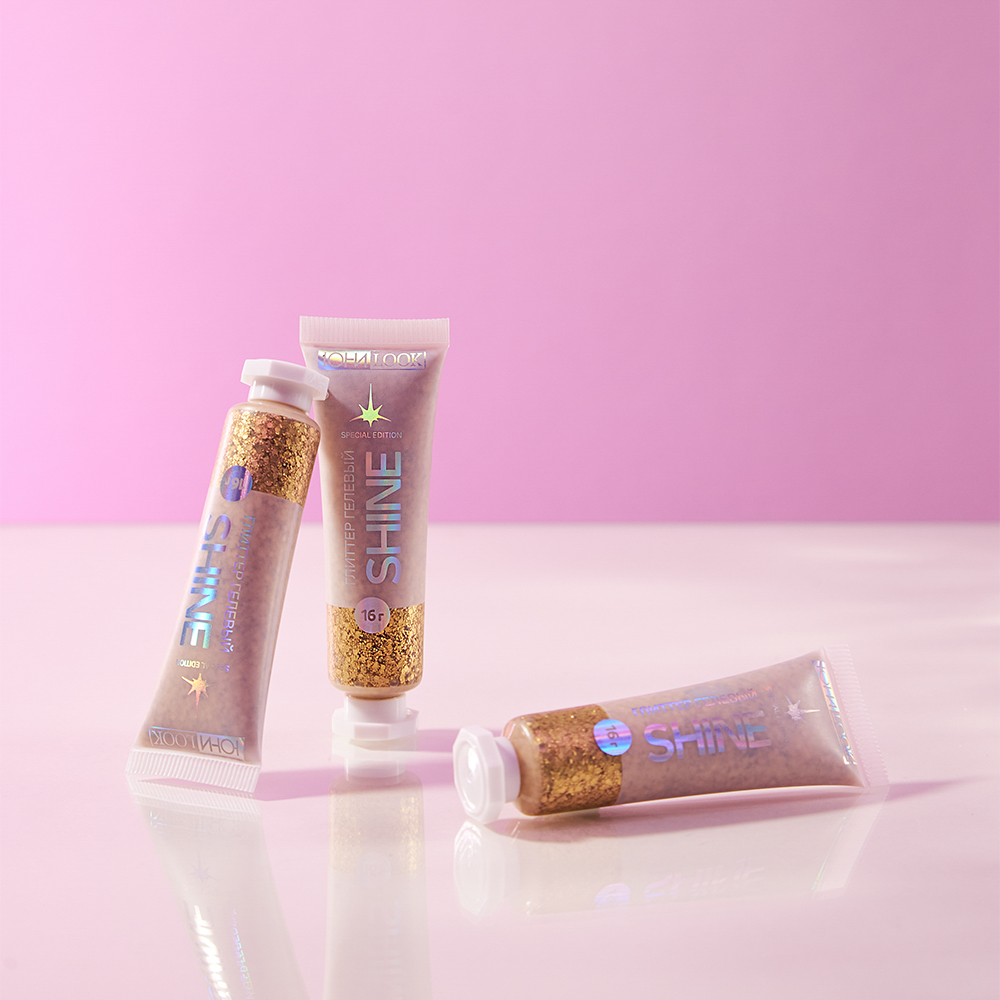 ЮНИLOOK Шайн Глиттер гелевый, 16г, тон 03, золотой, арт.№ 330-003