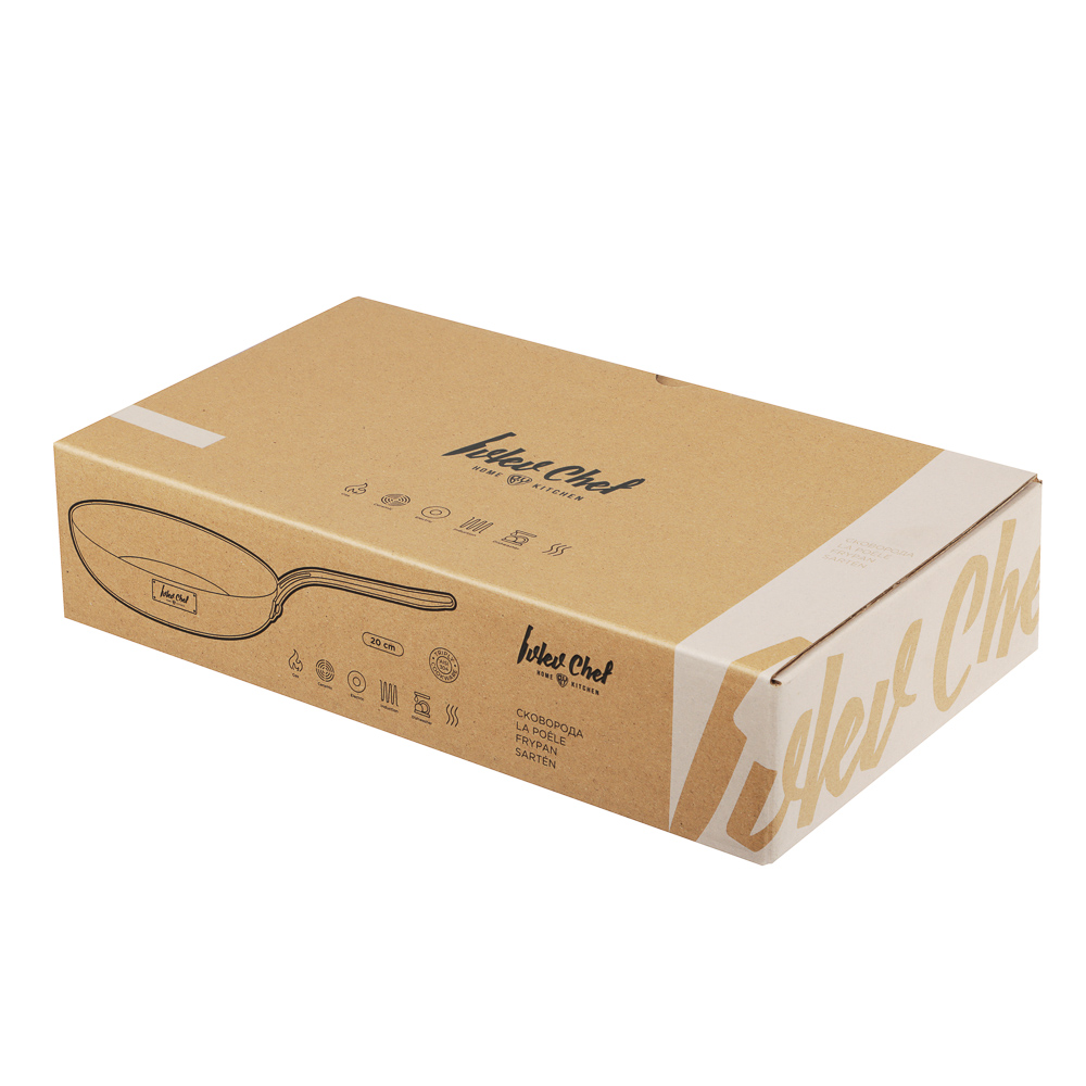 Ivlev Chef Ladoga Сковорода 20х4,5см индукция, нерж.сталь 18/10, арт.№ 822-259