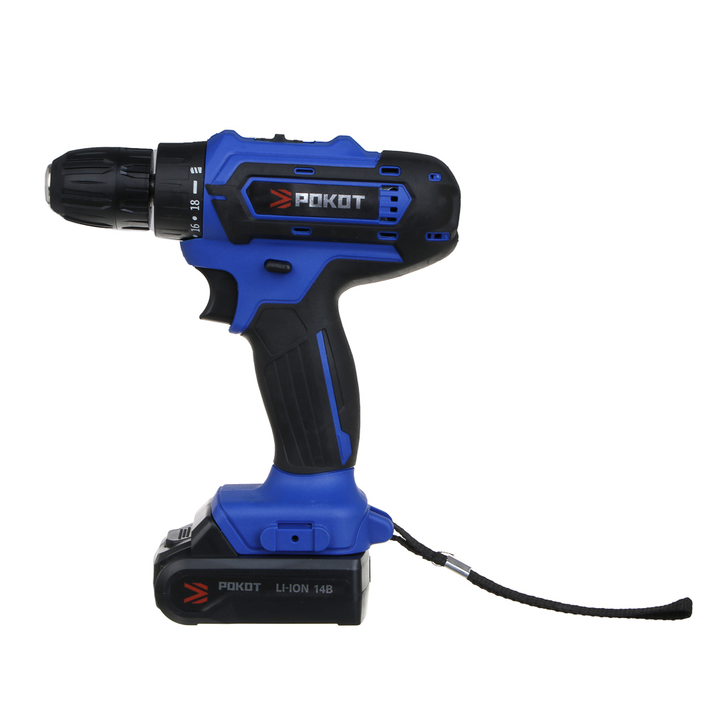 РОКОТ Дрель-шуруповерт аккум. ДША-14в, 0-550-1550 об/мин, 1,3 Li-on (1), 28 н*м, арт.№ 691-014