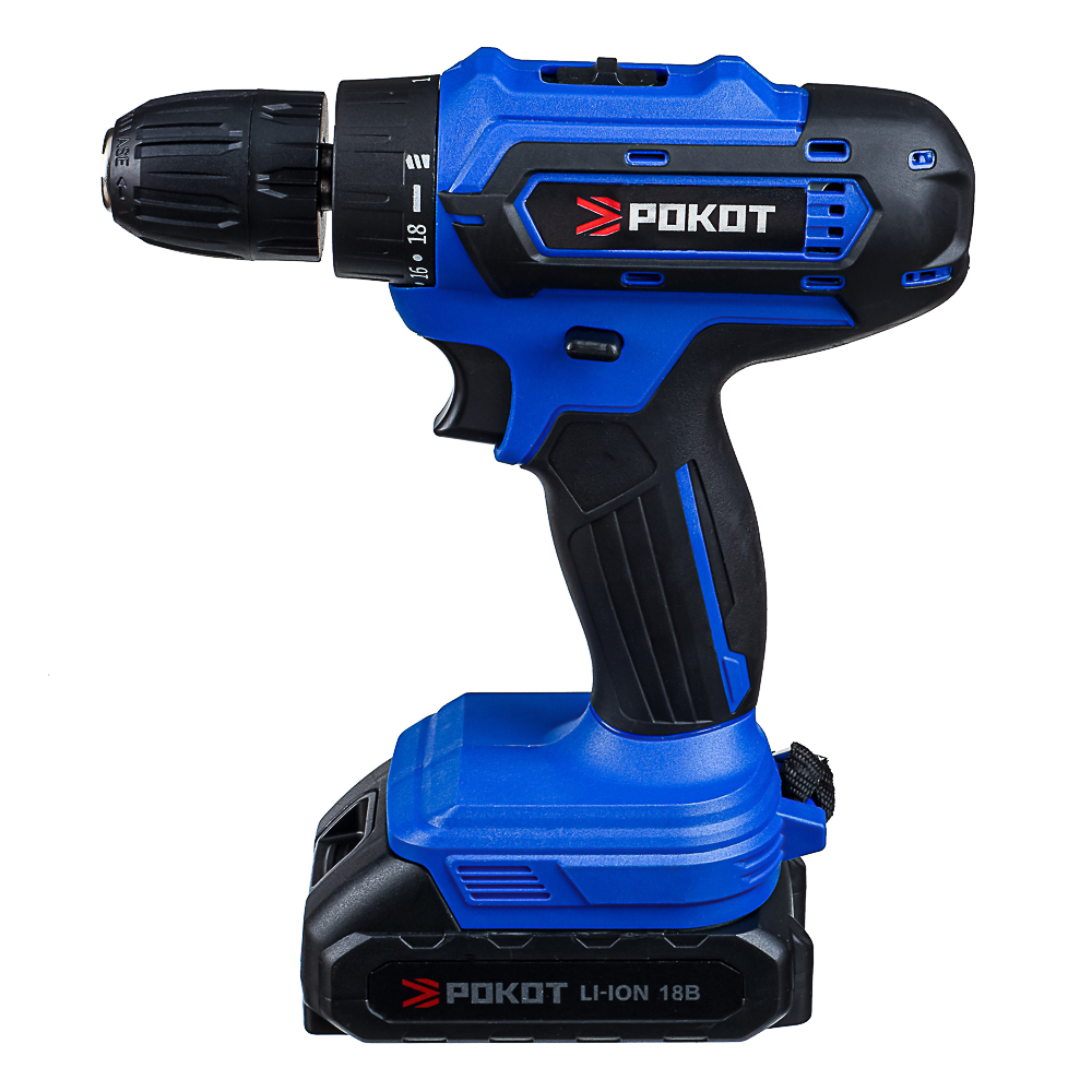 РОКОТ Дрель-шуруповерт аккум. ДША-18в, 0-450-1550 об/мин, 1,3 Li-on (1), 30 н*м, арт.№ 691-015