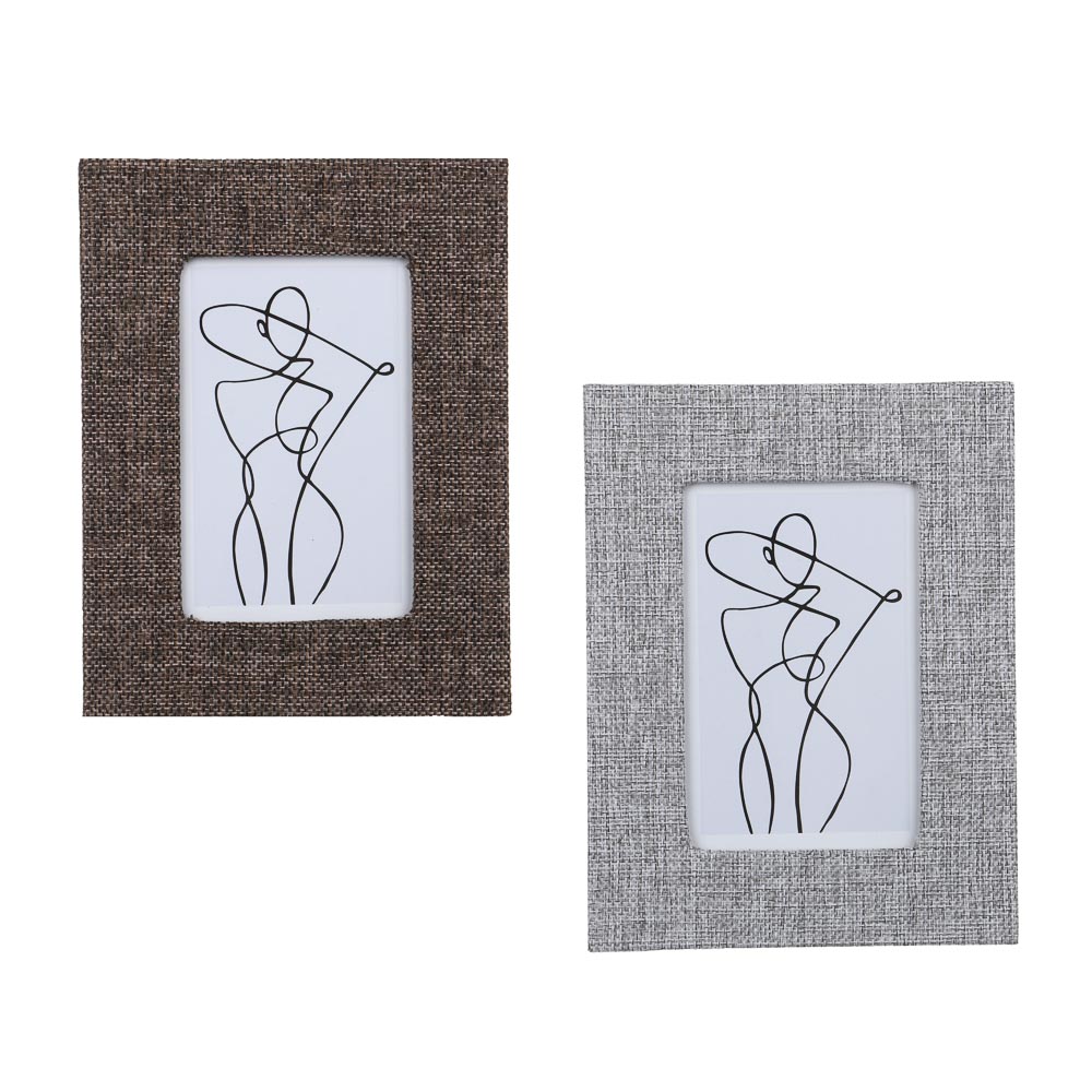 Фоторамка, 10х15 см, МДФ с тканью, 2 дизайна, арт.23-35, арт.№ 520-805