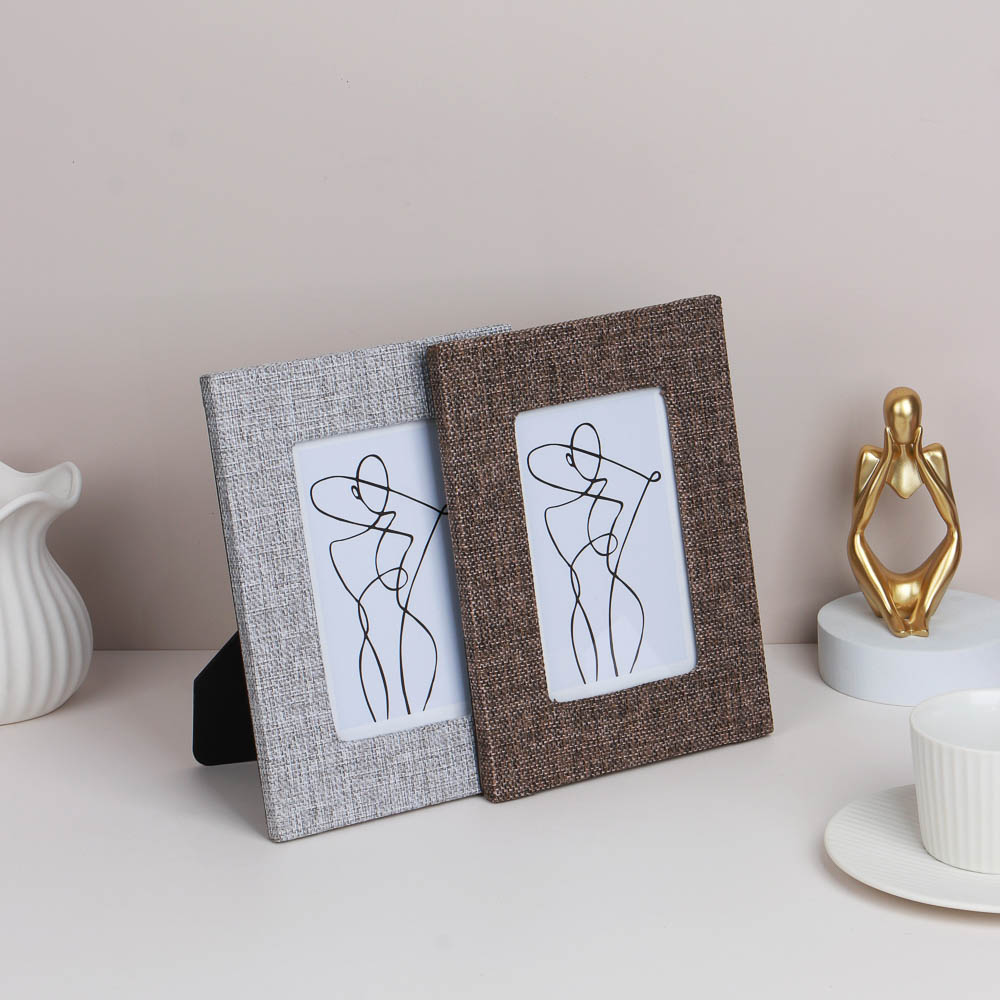 Фоторамка, 10х15 см, МДФ с тканью, 2 дизайна, арт.23-35, арт.№ 520-805