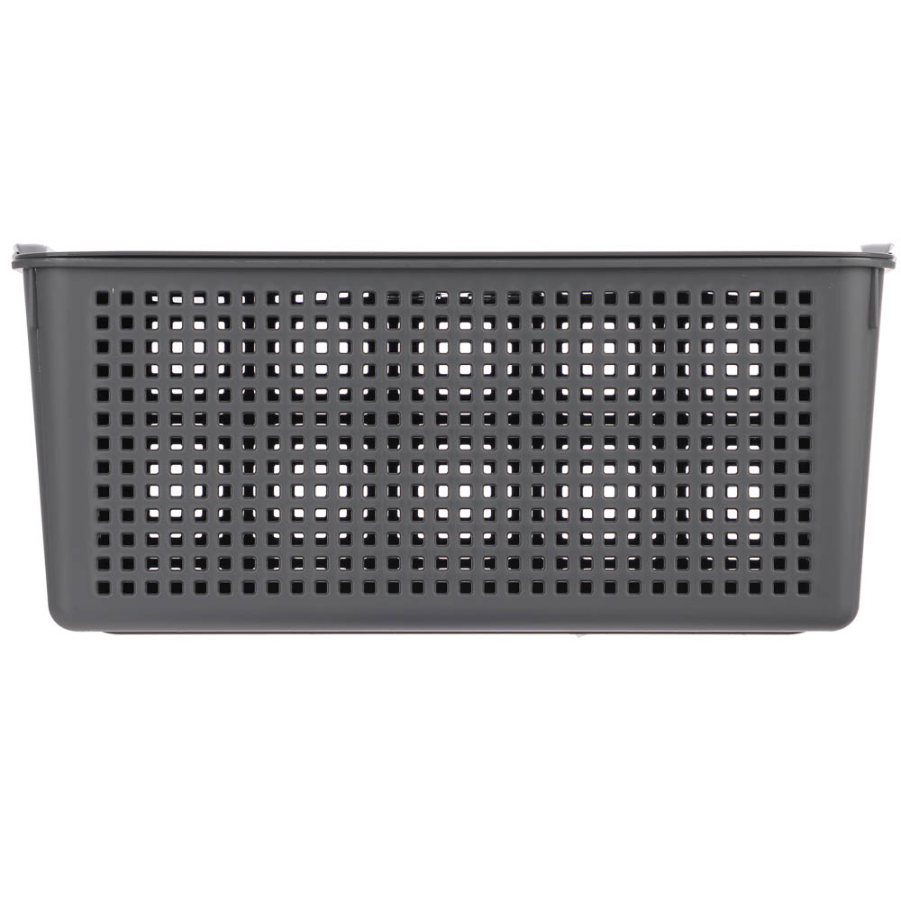 Корзинка Лофт 13л 395х272х168 мм с крышкой белый, серый, арт.№ 457-854