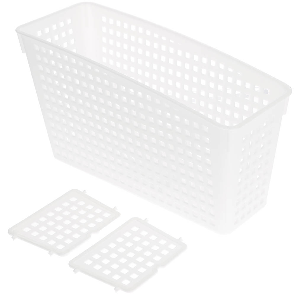 Органайзер Лофт с перегородками 245х95х140 мм белый, серый, арт.№ 457-855