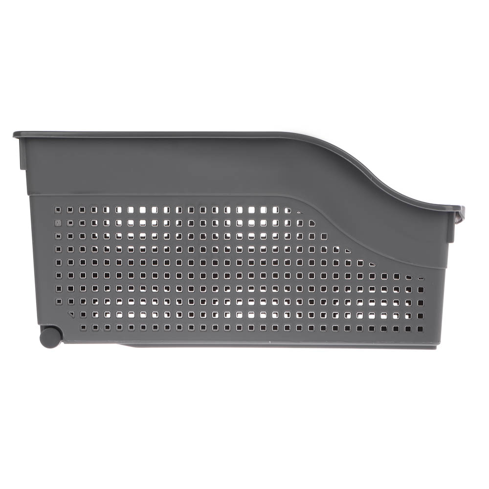 Контейнер Лофт хозяйственный на колесах узкий 355х130х170 мм белый, серый, арт.№ 457-857