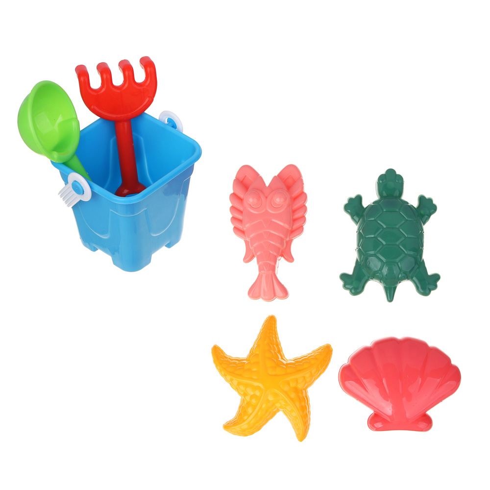 ИГРОЛЕНД Набор садовых инструментов "Игры в песке" 7 предметов, РР, 13х8х5см, 4 дизайна, арт.№ 187-023