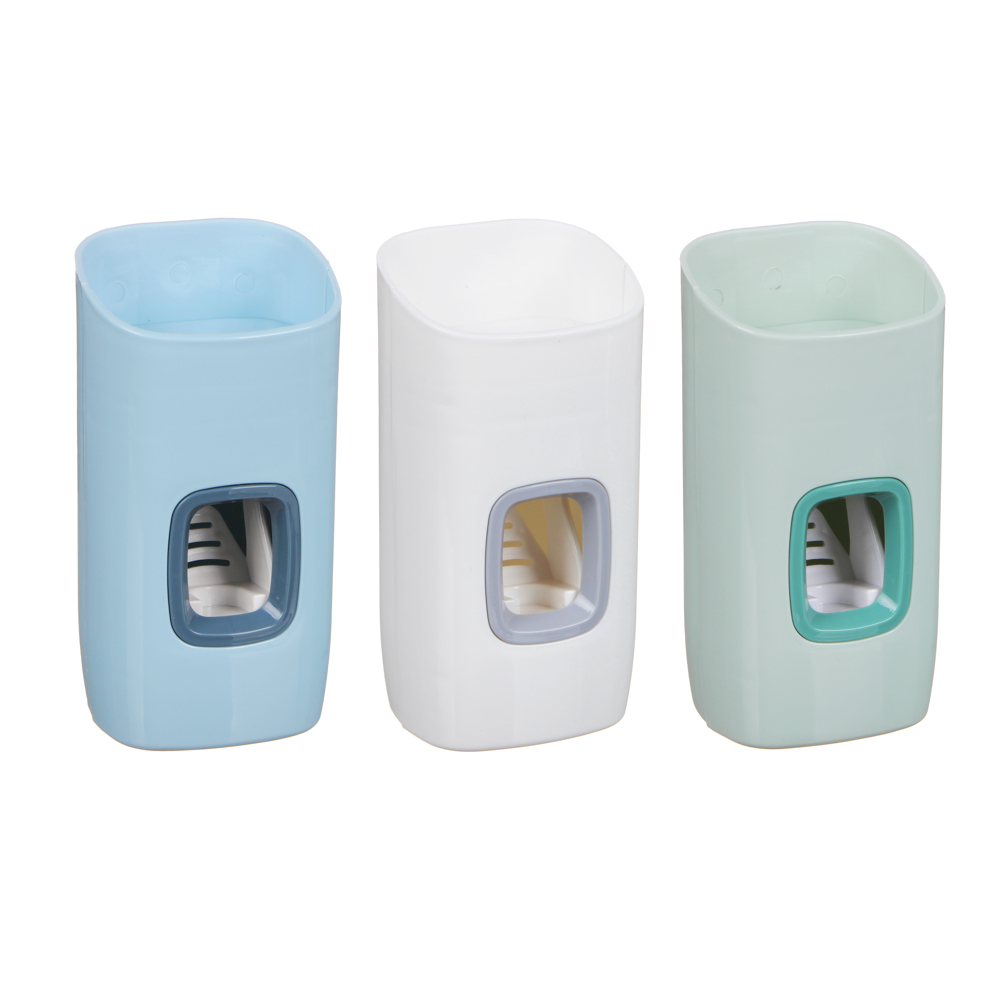 VETTA Дозатор автомат. настен. д/зуб.пасты с держателем под 2 зуб.щетки,7х6х13,5см, пластик, арт.№ 478-102